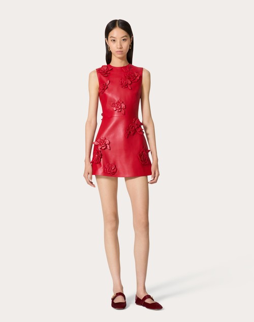 Red Valentino ABITO CORTO IN NAPPA RICAMATO Hotsell