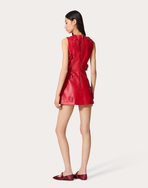 Red Valentino ABITO CORTO IN NAPPA RICAMATO Hotsell