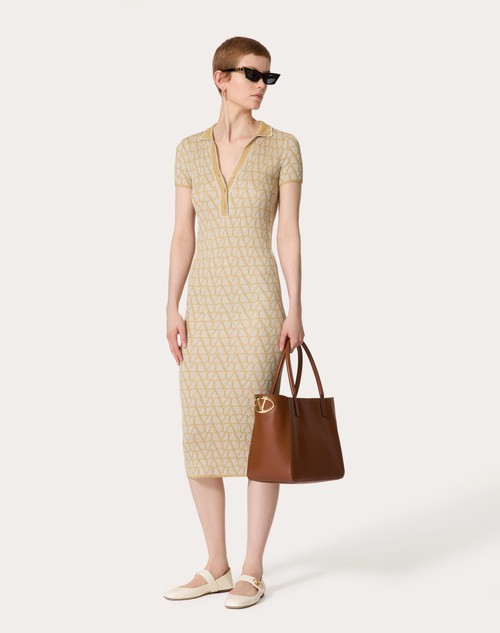 Red Valentino ABITO IN LUREX E JACQUARD TOILE ICONOGRAPHE Saldi Di Fabbrica