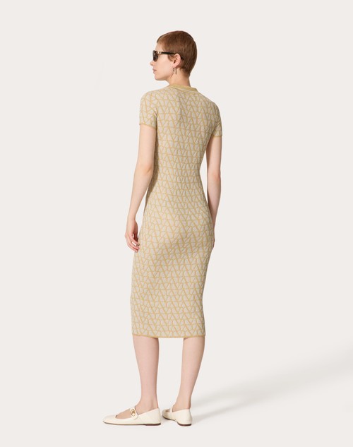 Red Valentino ABITO IN LUREX E JACQUARD TOILE ICONOGRAPHE Saldi Di Fabbrica