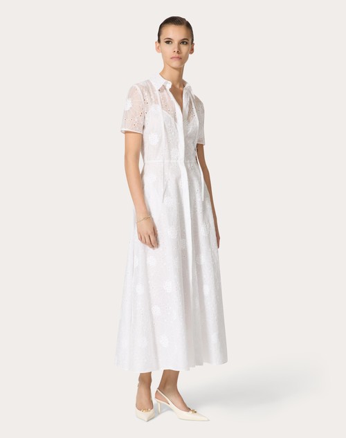 Red Valentino ABITO MIDI IN DAISY ORGANDIS Vendite Flash