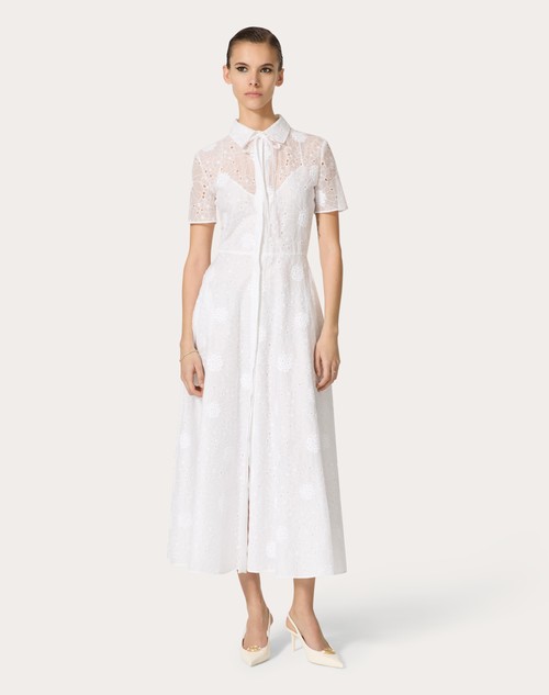 Red Valentino ABITO MIDI IN DAISY ORGANDIS Vendite Flash
