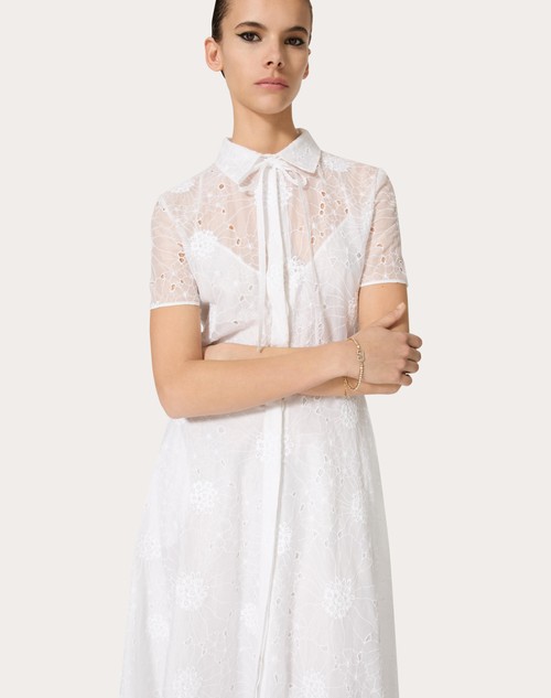 Red Valentino ABITO MIDI IN DAISY ORGANDIS Vendite Flash