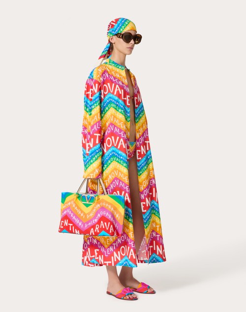 Red Valentino ABITO MIDI IN POPELINE VALENTINO CHEVRON24 In Saldo