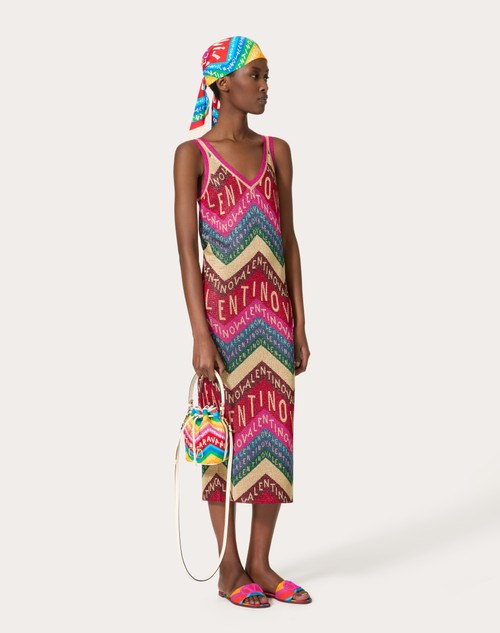 Red Valentino ABITO IN LUREX VALENTINO CHEVRON Nuova