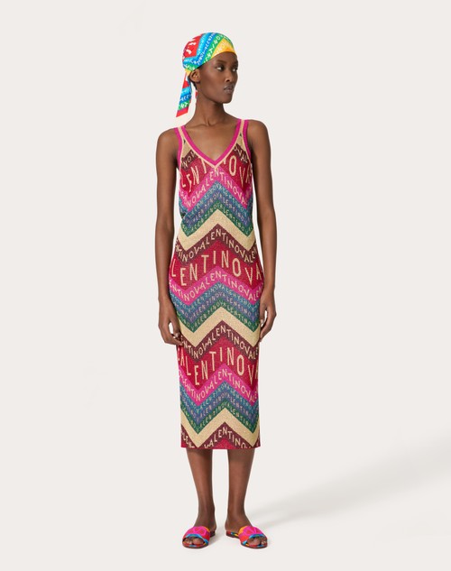 Red Valentino ABITO IN LUREX VALENTINO CHEVRON Nuova