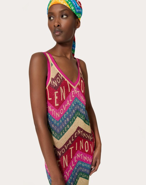 Red Valentino ABITO IN LUREX VALENTINO CHEVRON Nuova