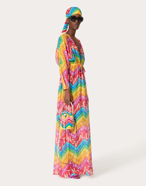 Red Valentino ABITO DA SERA IN MUSSOLA VALENTINO CHEVRON 24 Moda