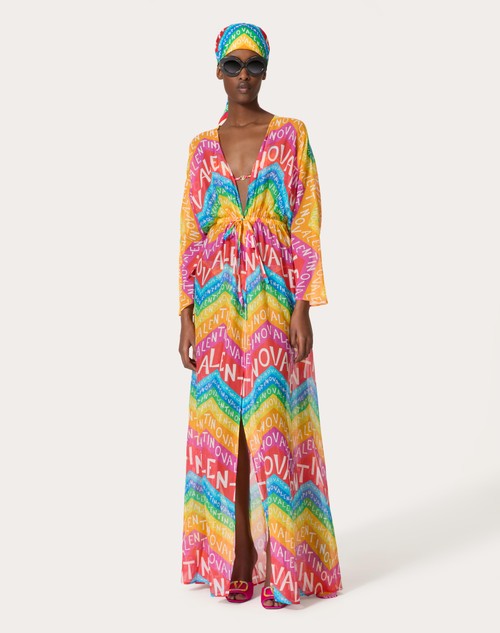 Red Valentino ABITO DA SERA IN MUSSOLA VALENTINO CHEVRON 24 Moda