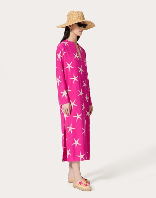 Red Valentino ABITO MIDI IN CREPE DE CHINE STARFISH 2025