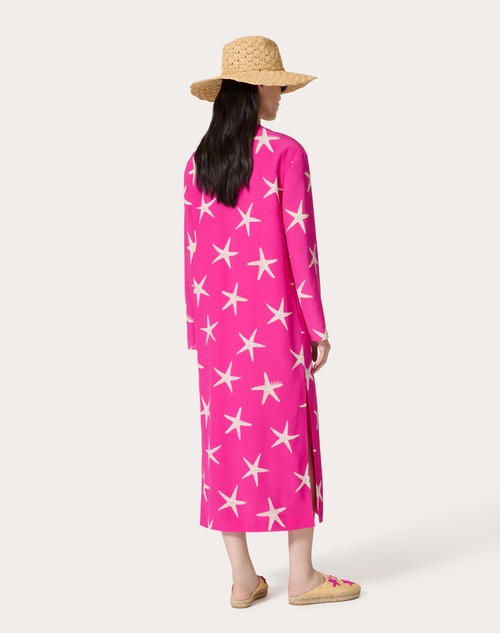 Red Valentino ABITO MIDI IN CREPE DE CHINE STARFISH 2025