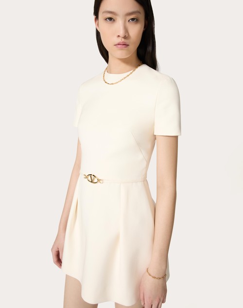 Red Valentino ABITO CORTO IN CREPE COUTURE Promozione