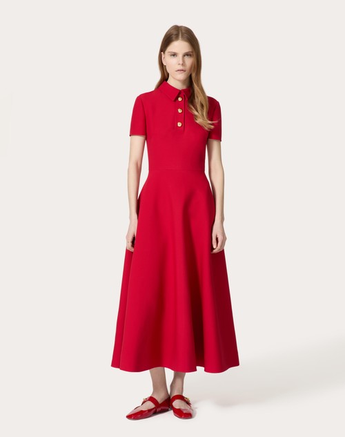 Red Valentino ABITO MIDI IN CREPE COUTURE Pezzi Unici