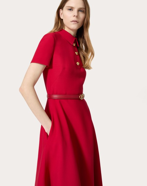 Red Valentino ABITO MIDI IN CREPE COUTURE Pezzi Unici
