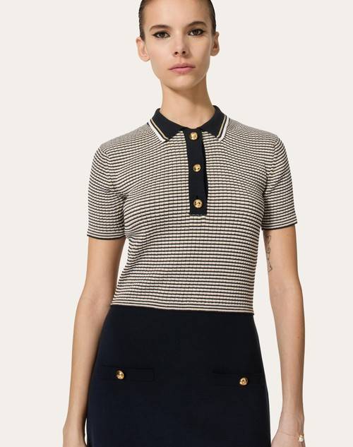 Red Valentino ABITO IN COTONE E LUREX Qualità Garantita
