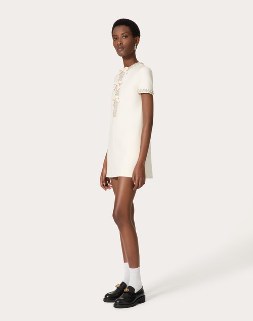 Red Valentino ABITO CORTO IN CREPE COUTURE RICAMATO Offerta settimanale