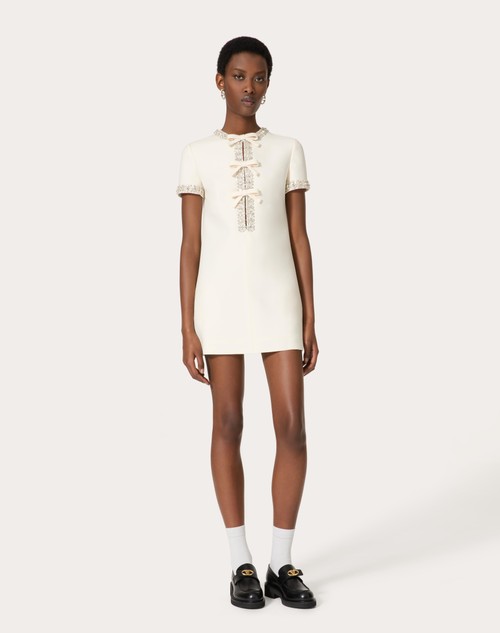 Red Valentino ABITO CORTO IN CREPE COUTURE RICAMATO Offerta settimanale