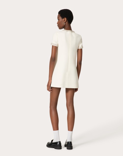 Red Valentino ABITO CORTO IN CREPE COUTURE RICAMATO Offerta settimanale