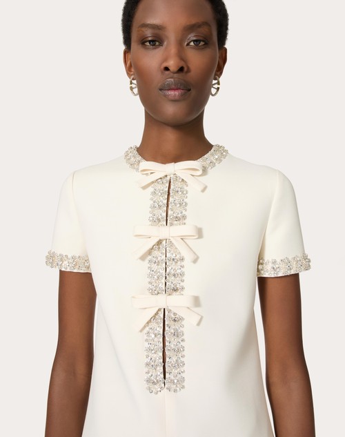 Red Valentino ABITO CORTO IN CREPE COUTURE RICAMATO Offerta settimanale