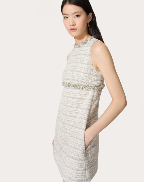 Red Valentino ABITO CORTO IN DELICATE TWEED RICAMATO Ritorno libero