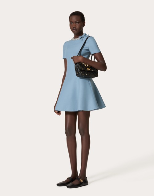 Red Valentino ABITO CORTO IN CREPE COUTURE RICAMATO ACQUISTA ORA