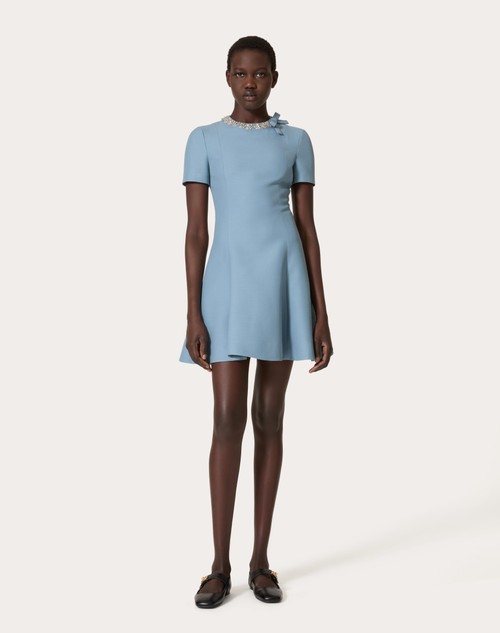 Red Valentino ABITO CORTO IN CREPE COUTURE RICAMATO ACQUISTA ORA