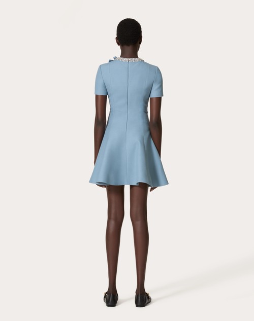 Red Valentino ABITO CORTO IN CREPE COUTURE RICAMATO ACQUISTA ORA