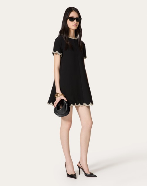 Red Valentino ABITO CORTO IN STRUCTURED COUTURE RICAMATO Ultimo giorno