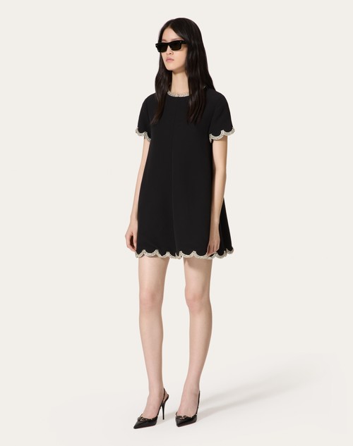 Red Valentino ABITO CORTO IN STRUCTURED COUTURE RICAMATO Ultimo giorno