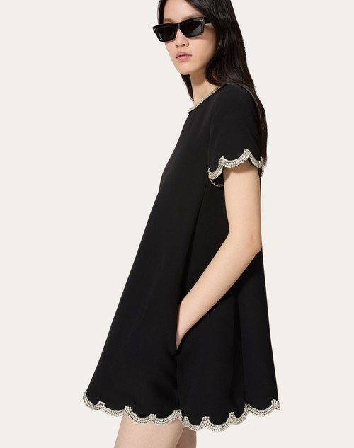 Red Valentino ABITO CORTO IN STRUCTURED COUTURE RICAMATO Ultimo giorno