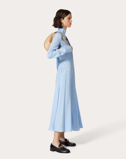 Red Valentino ABITO MIDI IN SILK JACQUARD TOILE ICONOGRAPHE Fino al 65% di sconto
