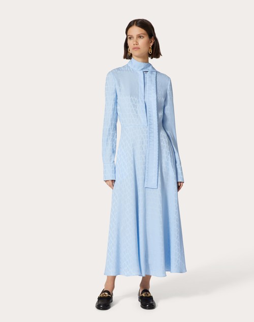 Red Valentino ABITO MIDI IN SILK JACQUARD TOILE ICONOGRAPHE Fino al 65% di sconto