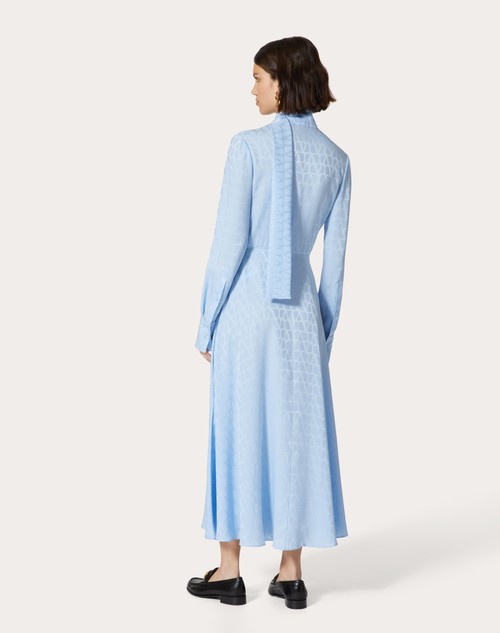 Red Valentino ABITO MIDI IN SILK JACQUARD TOILE ICONOGRAPHE Fino al 65% di sconto