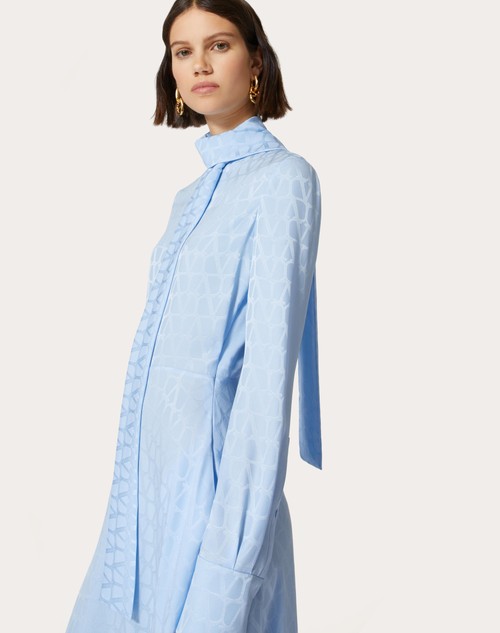 Red Valentino ABITO MIDI IN SILK JACQUARD TOILE ICONOGRAPHE Fino al 65% di sconto