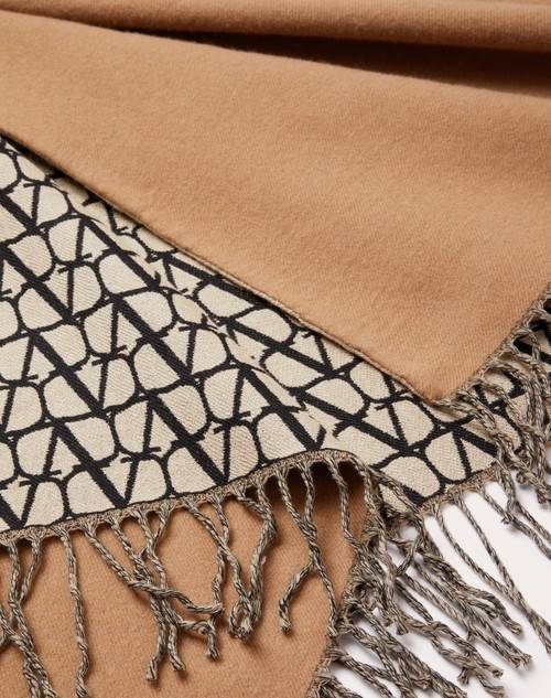 Red Valentino PONCHO DOUBLE TOILE ICONOGRAPHE IN LANA, SETA E CASHMERE Pezzi Unici