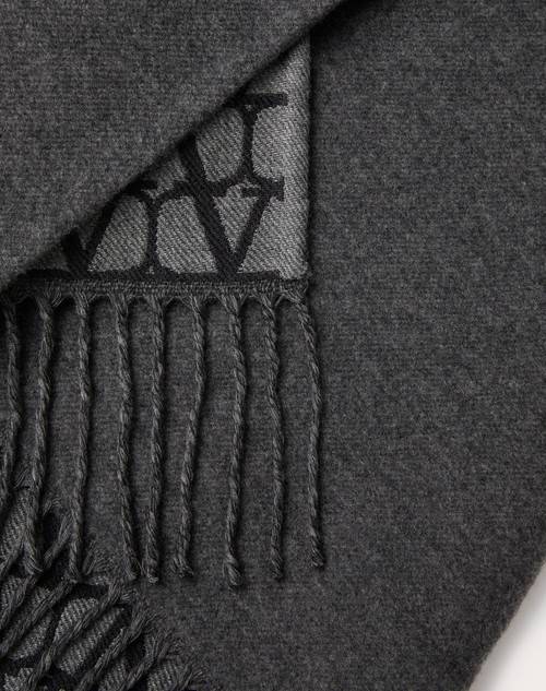 Red Valentino PONCHO DOUBLE TOILE ICONOGRAPHE IN LANA, SETA E CACHEMIRE Qualità Garantita