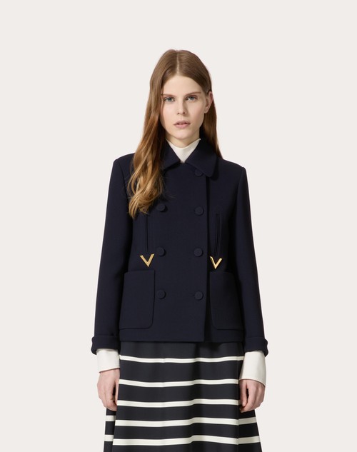 Red Valentino CABAN IN TEXTURE DOUBLE CREPE Sottocosto