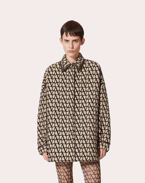 Red Valentino OVERSHIRT IN TOILE ICONOGRAPHE LIGHT Sconto