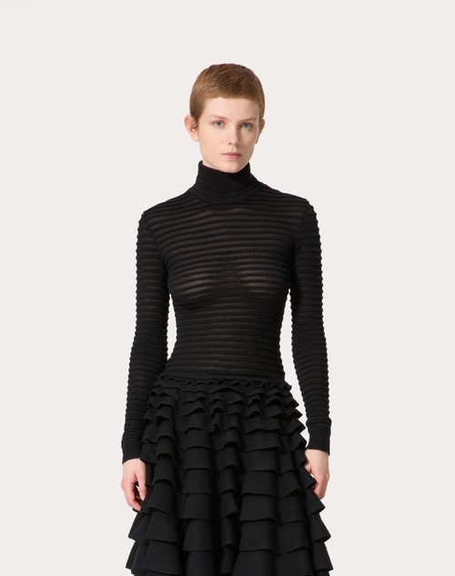 Red Valentino MAGLIA IN VISCOSA E LANA Saldi