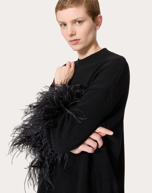 Red Valentino MAGLIA IN LANA CON PIUME Offerte