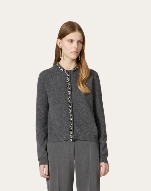 Red Valentino CARDIGAN IN LANA RICAMATO Vendita Economica