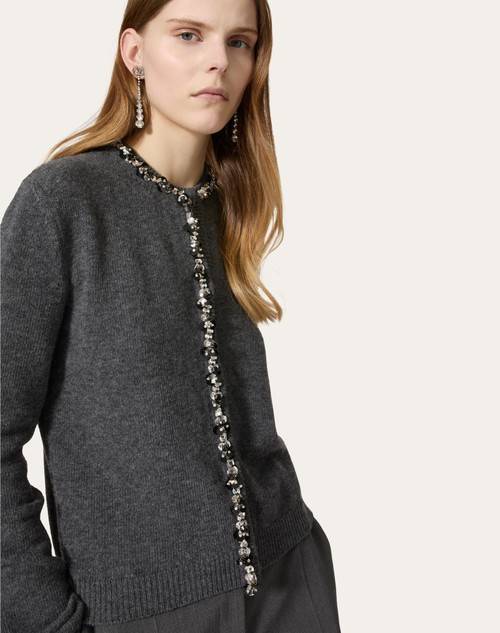 Red Valentino CARDIGAN IN LANA RICAMATO Vendita Economica