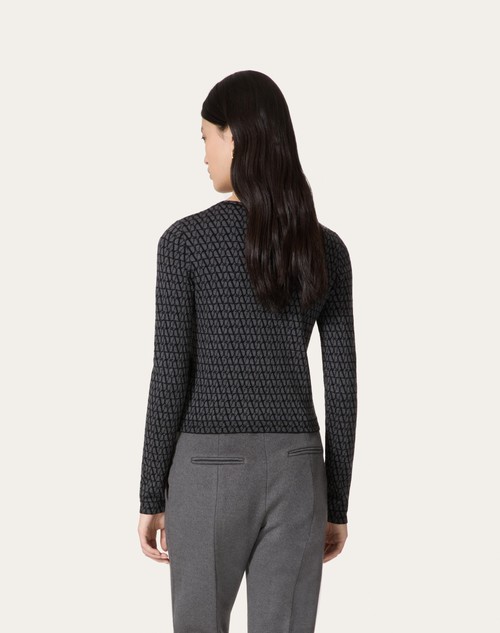 Red Valentino CARDIGAN IN LANA JACQUARD TOILE ICONOGRAPHE Negozio