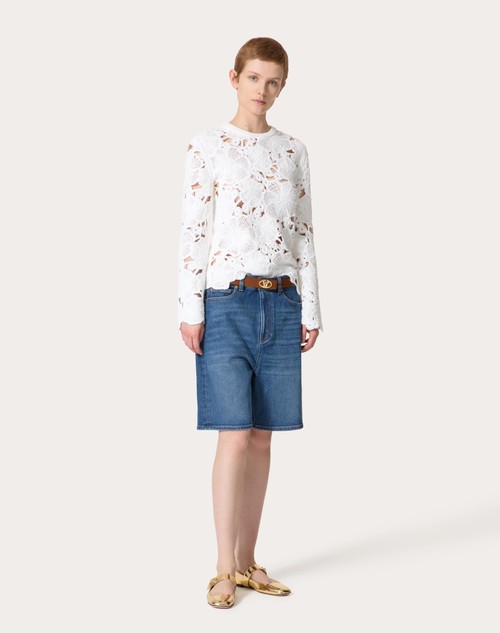Red Valentino MAGLIA IN COTONE RICAMATA Nuova