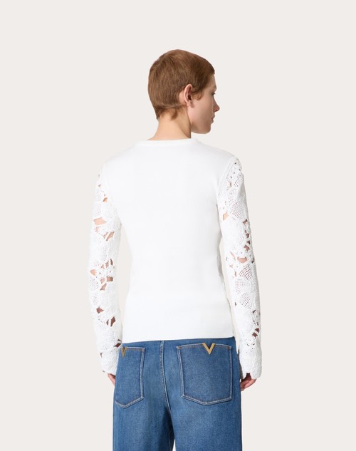 Red Valentino MAGLIA IN COTONE RICAMATA Nuova
