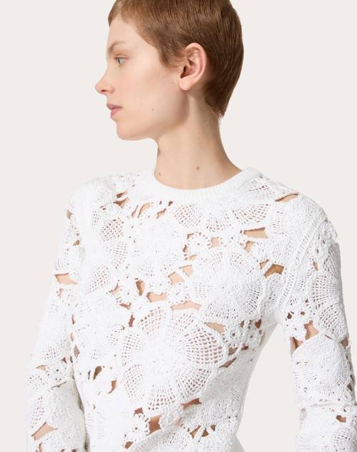 Red Valentino MAGLIA IN COTONE RICAMATA Nuova