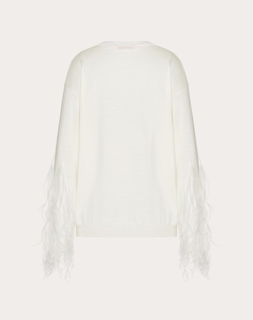 Red Valentino MAGLIA IN LANA CON PIUME Moda