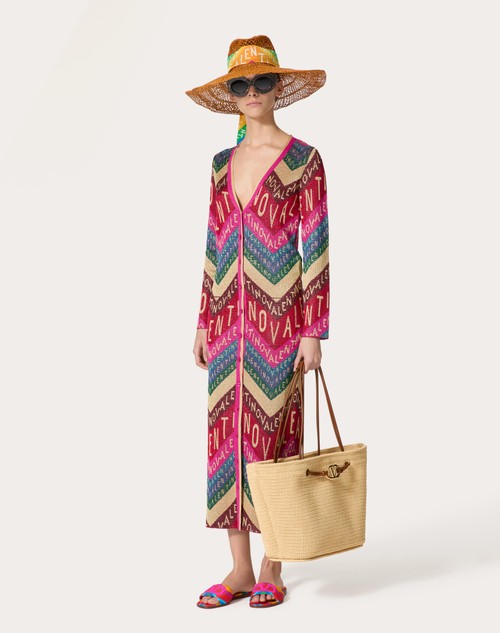 Red Valentino CARDIGAN IN LUREX VALENTINO CHEVRON Spedizione gratuita