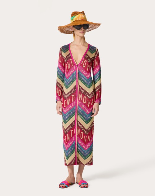 Red Valentino CARDIGAN IN LUREX VALENTINO CHEVRON Spedizione gratuita