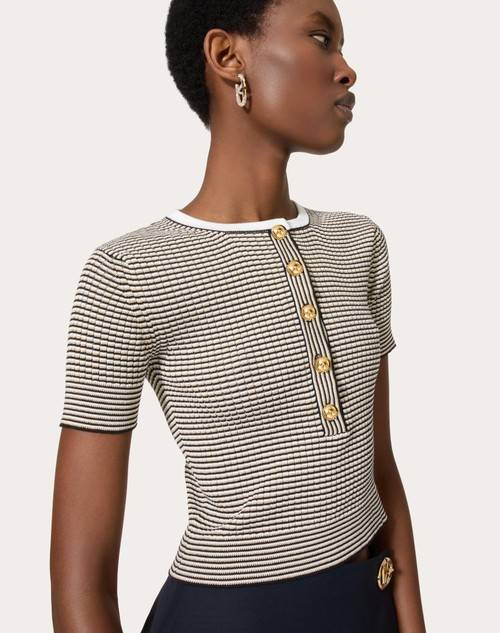 Red Valentino MAGLIA IN COTONE E LUREX Offerta speciale